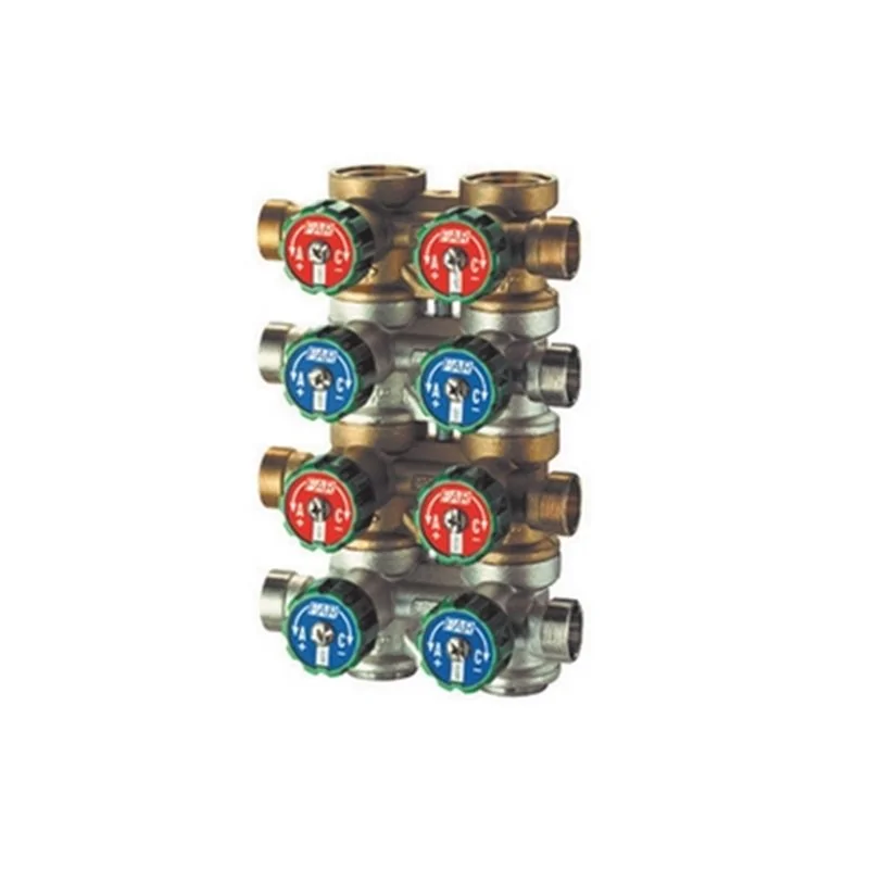 COLLETTORE COMPLANARE PREMONTATO CON VALVOLE DI ARRESTO 10 VIE FAR