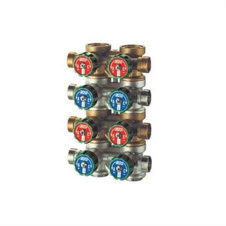 COLLETTORE COMPLANARE PREMONTATO CON VALVOLE DI ARRESTO 10 VIE FAR