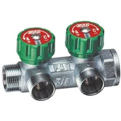 COLLETTORE LINEARE CON RUBINETTI 2 DERIVAZIONI FAR