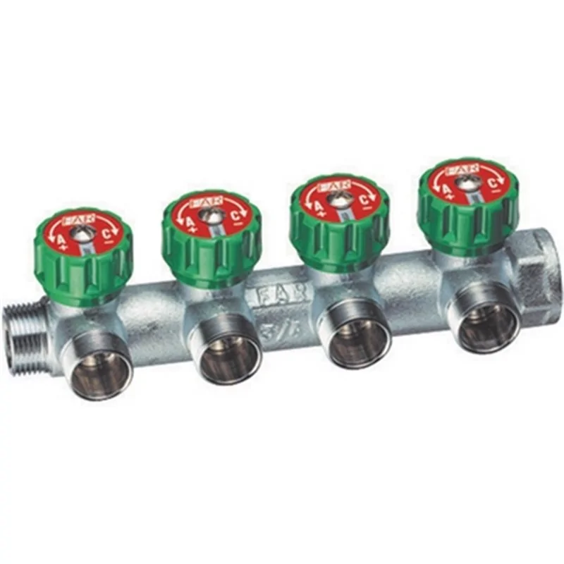 COLLETTORE LINEARE CON RUBINETTI 4 DERIVAZIONI FAR