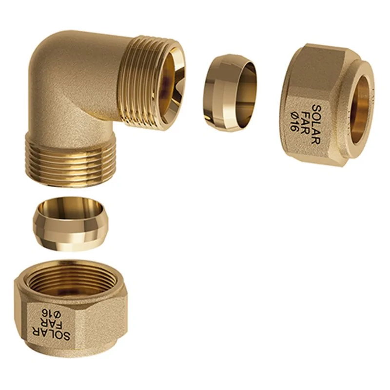 GOMITO DOPPIO CON TENUTA METALLICA PER IMPIANTI SOLARI FAR