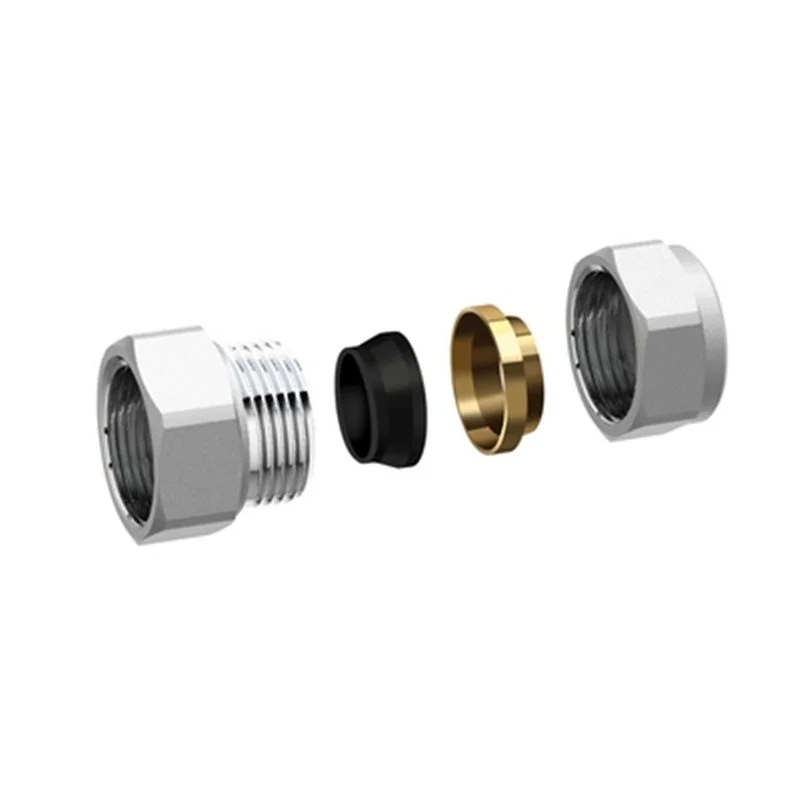 RACCORDO ADATTATORE CROMATO PER TUBO RAME FAR