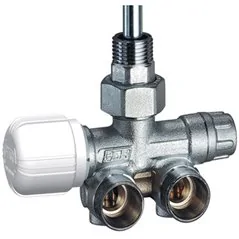 VALVOLA MONO-BITUBO TERMOSTATIZZABILE SQUADRA DX C/BOCCHETTONE FAR