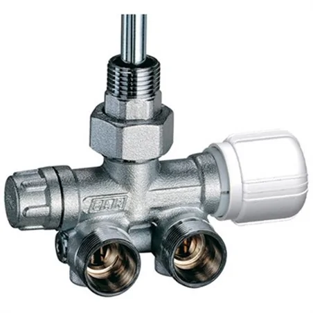 VALVOLA MONO-BITUBO TERMOSTATIZZABILE SQUADRA SX C/BOCCHETTONE FAR