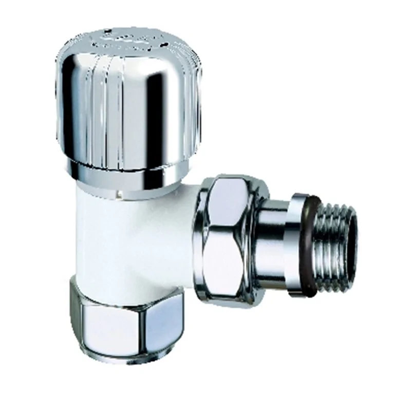 VALVOLA TERMOSTATIZZABILE BIANCO-CROMATA A SQUADRA FAR