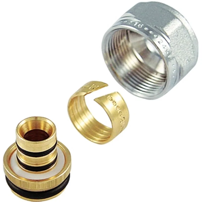 ADATTATORE CROMATO PER TUBO MULTISTRATO PASSO 1/2" x 16 TIEMME