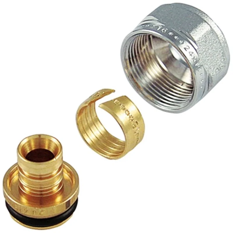 ADATTATORE CROMATO PER TUBO MULTISTRATO PASSO 24X19 TIEMME