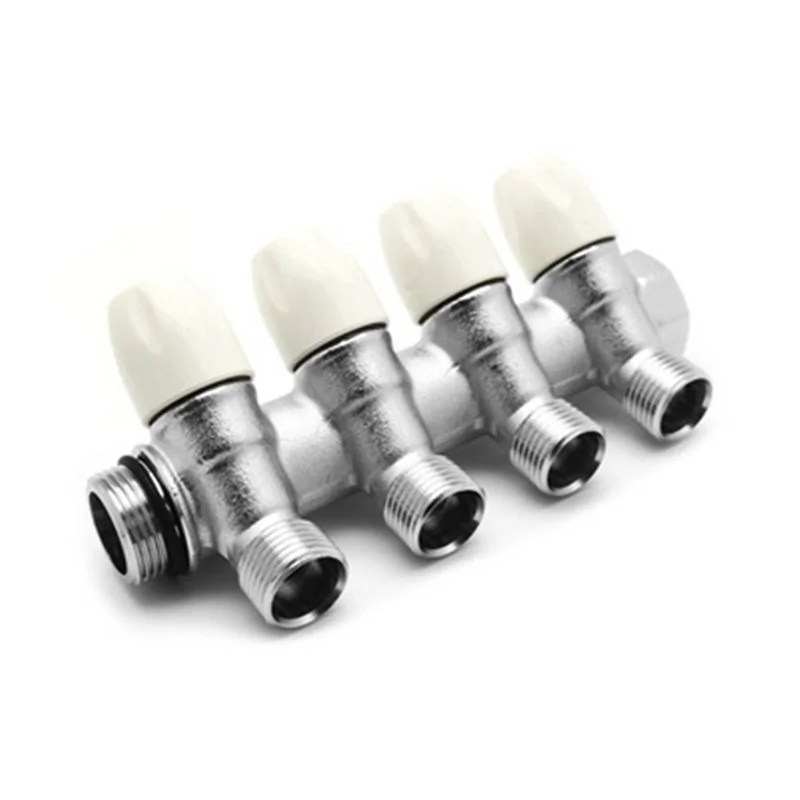 COLLETTORE LINEARE CON RUBINETTI 4 DERIVAZIONI TIEMME