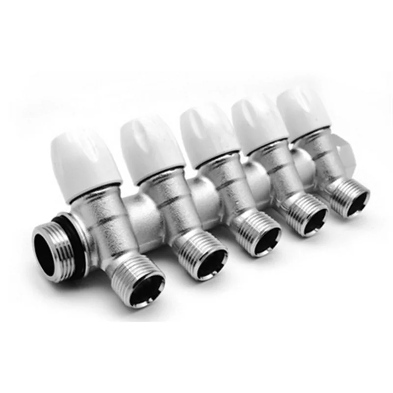 COLLETTORE LINEARE CON RUBINETTI 5 DERIVAZIONI TIEMME