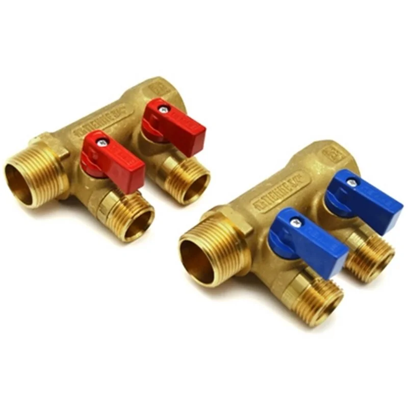 COLLETTORE LINEARE NINO GIALLO CON RUBINETTI 3/4 A 2 VIE TIEMME