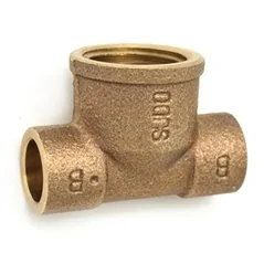 T BRONZO FILETTATA FEMMINA A SALDARE