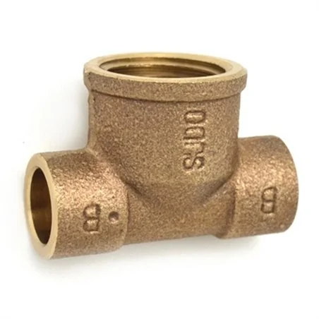 T BRONZO FILETTATA FEMMINA A SALDARE