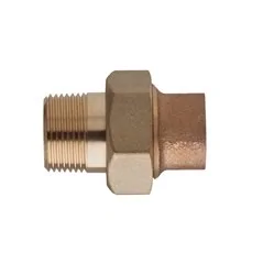 BOCCHETTONE BRONZO 3 PEZZI FILETTATO MASCHIO A SALDARE