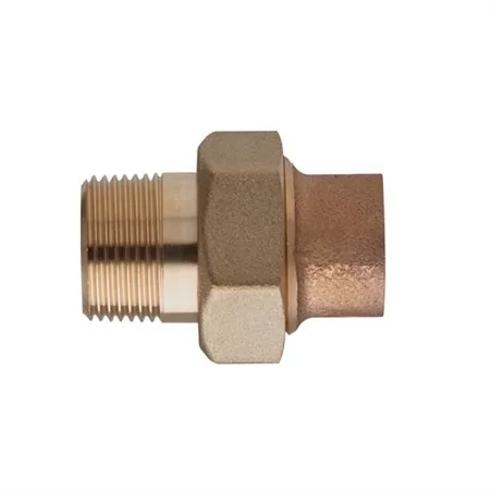 BOCCHETTONE BRONZO 3 PEZZI FILETTATO MASCHIO A SALDARE