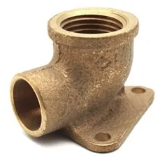 GOMITO FLANGIATO BRONZO 3 FORI A SALDARE