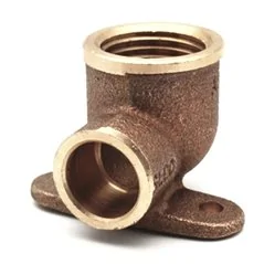 GOMITO FLANGIATO BRONZO 2 FORI A SALDARE