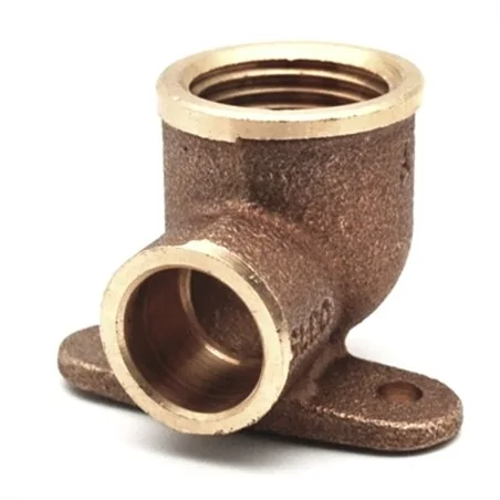 GOMITO FLANGIATO BRONZO 2 FORI A SALDARE