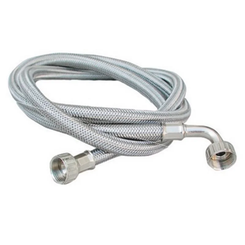 TUBO CARICO LAVATRICE INOX CON CURVETTA