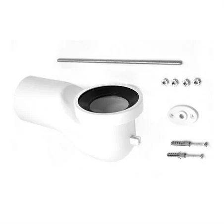 CURVA TECNICA PER WC CON KIT STAFFA