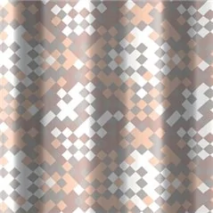 TENDA PER DOCCIA 2 LATI IN TESSUTO CM 180 X 200 MODELLO FRAMMENTO BEIGE