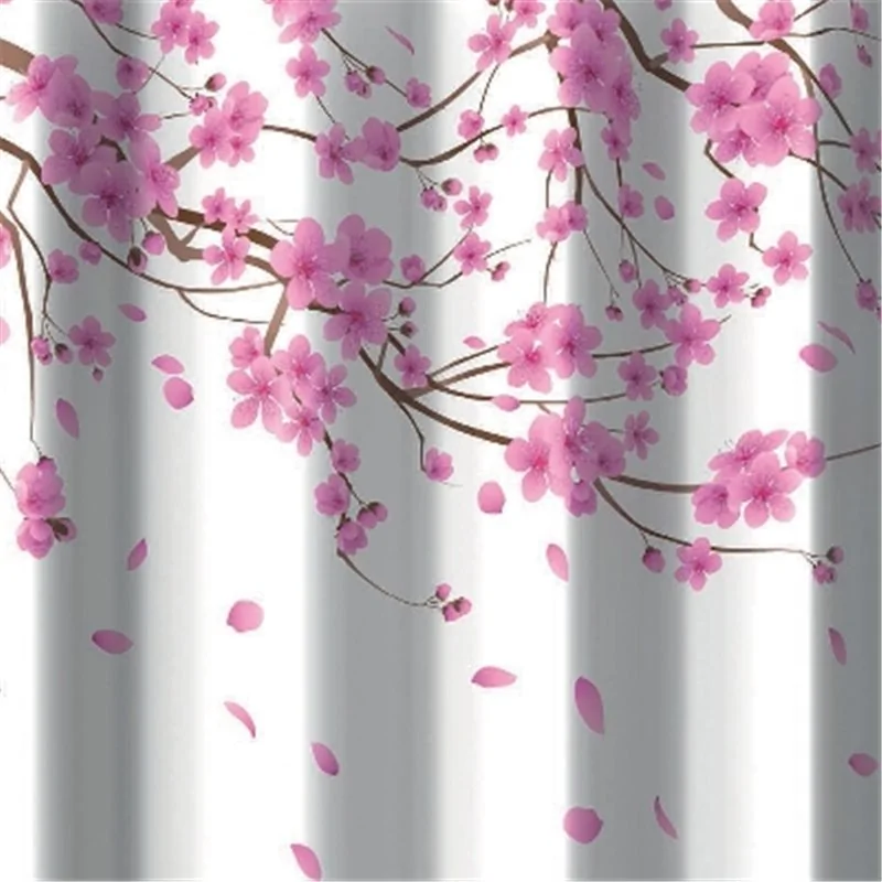TENDA PER DOCCIA 2 LATI IN TESSUTO CM 180 X 200 MODELLO SAKURA ROSA