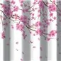 TENDA PER DOCCIA 2 LATI IN TESSUTO CM 180 X 200 MODELLO SAKURA ROSA