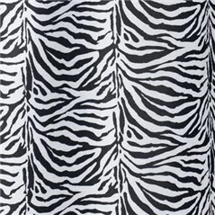 TENDA PER DOCCIA 2 LATI IN TESSUTO CM 180 X 200 MODELLO ZEBRA NERO