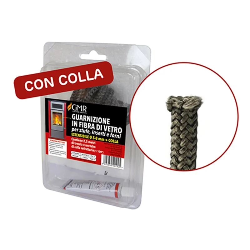 GUARNIZIONE IN FIBRA DI VETRO PER STUFE DIAMETRO VARIABILE MT 2,50