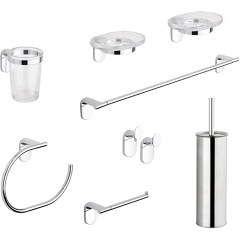 SET ACCESSORI BAGNO 8 PEZZI SERIE ZERO METAFORM