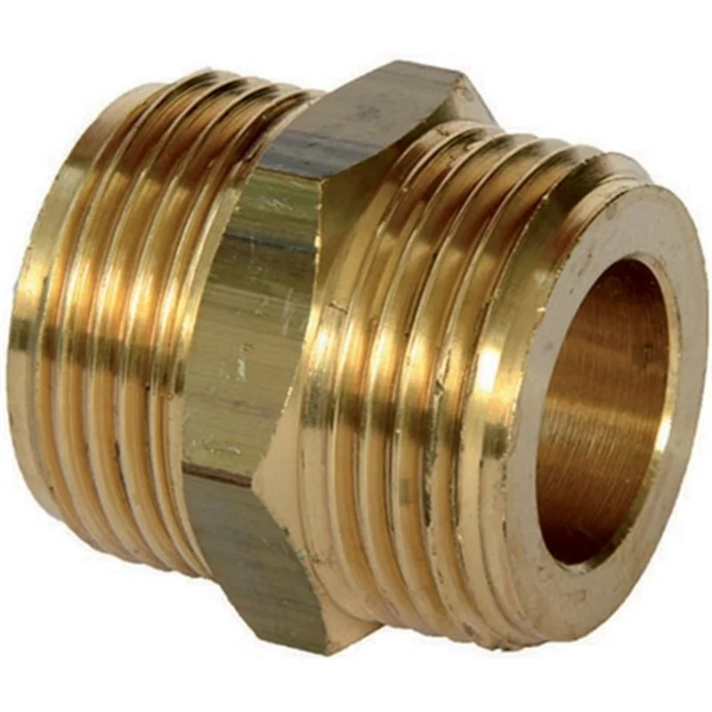 DOPPIA VITE IN OTTONE PER TUBI GAS E ACQUA