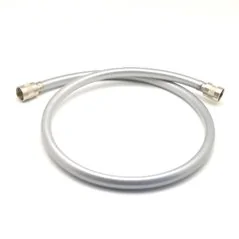 FLESSIBILE DOCCIA ARGENTO METALLIZZATO ATTACCHI CONICI