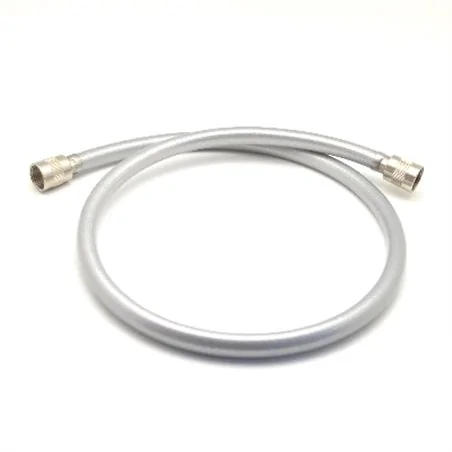FLESSIBILE DOCCIA ARGENTO METALLIZZATO ATTACCHI CONICI