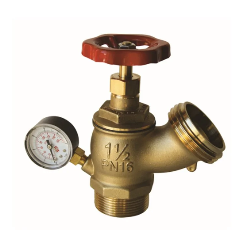 RUBINETTO IDRANTE A MURO CON MANOMETRO TIPO PESANTE PN 16