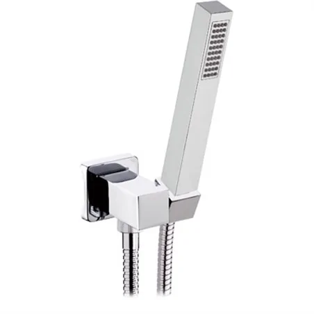 PRESA ACQUA QUADRATA SUPPORTO IN OTTONE + DOCCETTA POLAR + FLESSIBILE