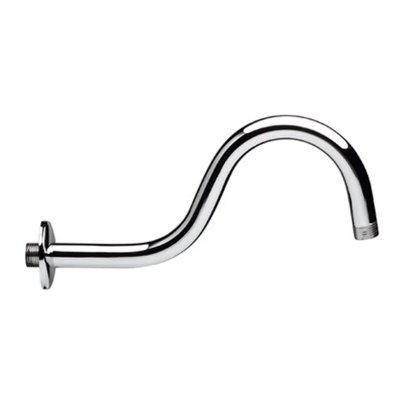 BRACCIO DOCCIA CURVO IN OTTONE PESANTE CROMATO REMER