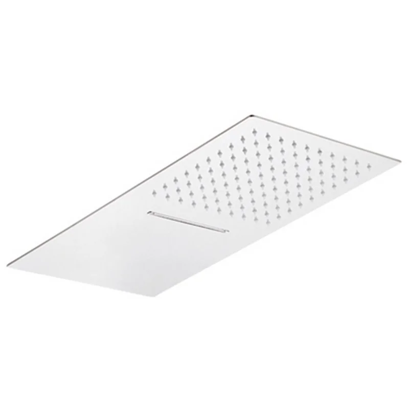 SOFFIONE 2 GETTI RETTANGOLARE ULTRA PIATTO ACCIAIO INOX MARIANI