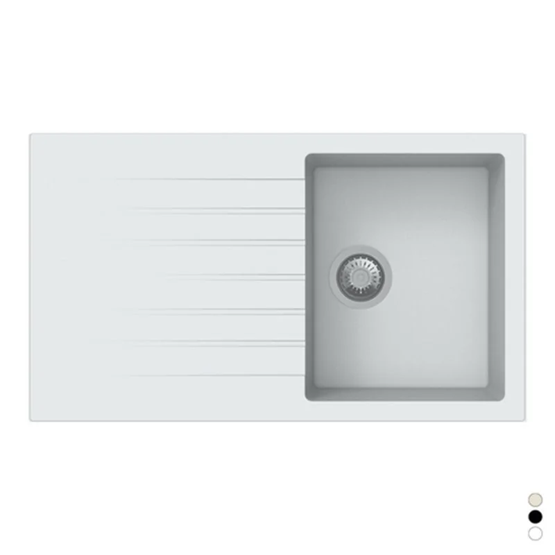 LAVELLO SINTETICO DA INCASSO 1 VASCA CM 86