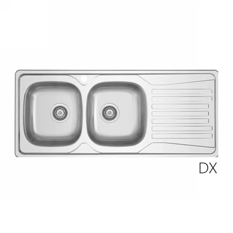 LAVELLO INCASSO IN ACCIAIO INOX MODELLO LS01 116x50 CM