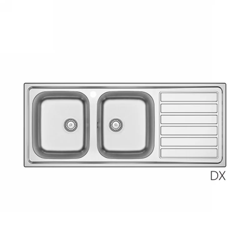 LAVELLO INCASSO IN ACCIAIO INOX MODELLO LS03 CM 120X50