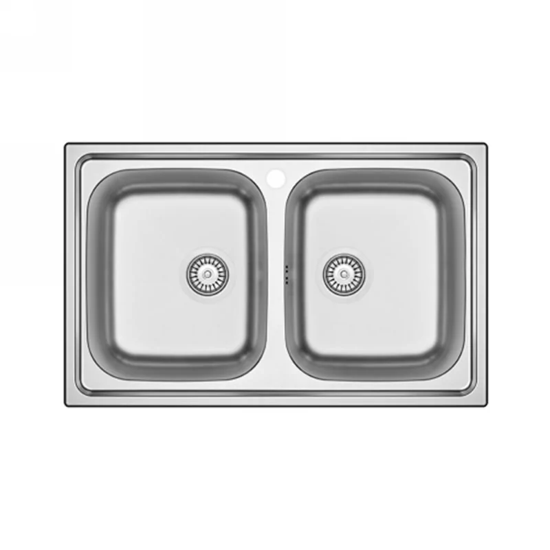 LAVELLO INCASSO IN ACCIAIO INOX MODELLO LS05 80x50 CM