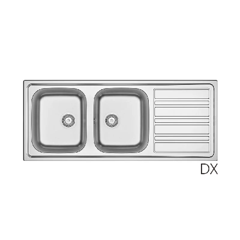 LAVELLO INCASSO IN ACCIAIO INOX MODELLO LS06 CM 120X50