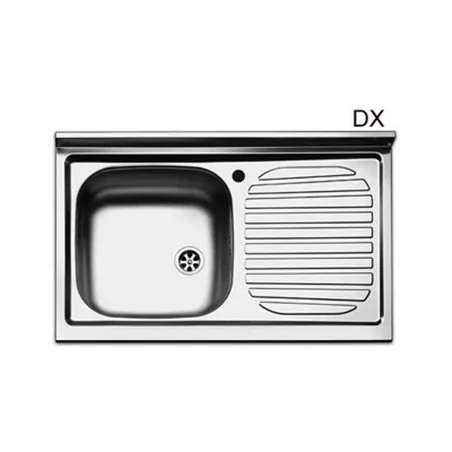 LAVELLO APPOGGIO IN ACCIAIO INOX CON 1 VASCHETTA
