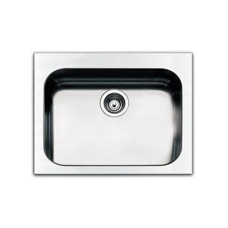 LAVELLO INCASSO IN ACCIAIO SPAZZOLATO 57X51 CM