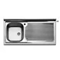LAVELLO APPOGGIO ACCIAIO INOX 1 VASCA CM 100