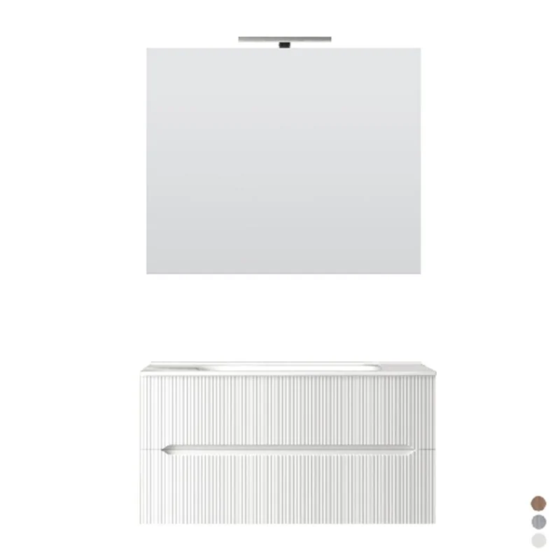 MOBILE BAGNO SOSPESO LINEA STICK CANNETTATO DA 90 CM