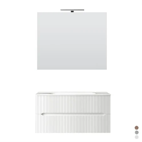 MOBILE BAGNO SOSPESO LINEA STICK CANNETTATO DA 90 CM