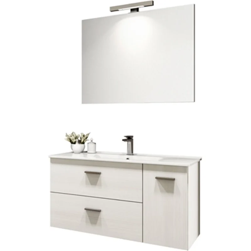 MOBILE BAGNO SOSPESO "BETTY" CON LAVABO E SPECCHIO CM. 90