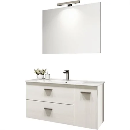 MOBILE BAGNO SOSPESO "BETTY" CON LAVABO E SPECCHIO CM. 90
