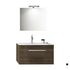 MOBILE BAGNO SOSPESO "KIO" CON LAVABO E SPECCHIO CM. 90