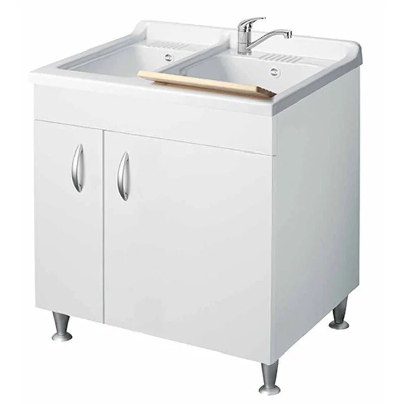 LAVATOIO CON MOBILE IN NOBILITATO E 2 VASCHE